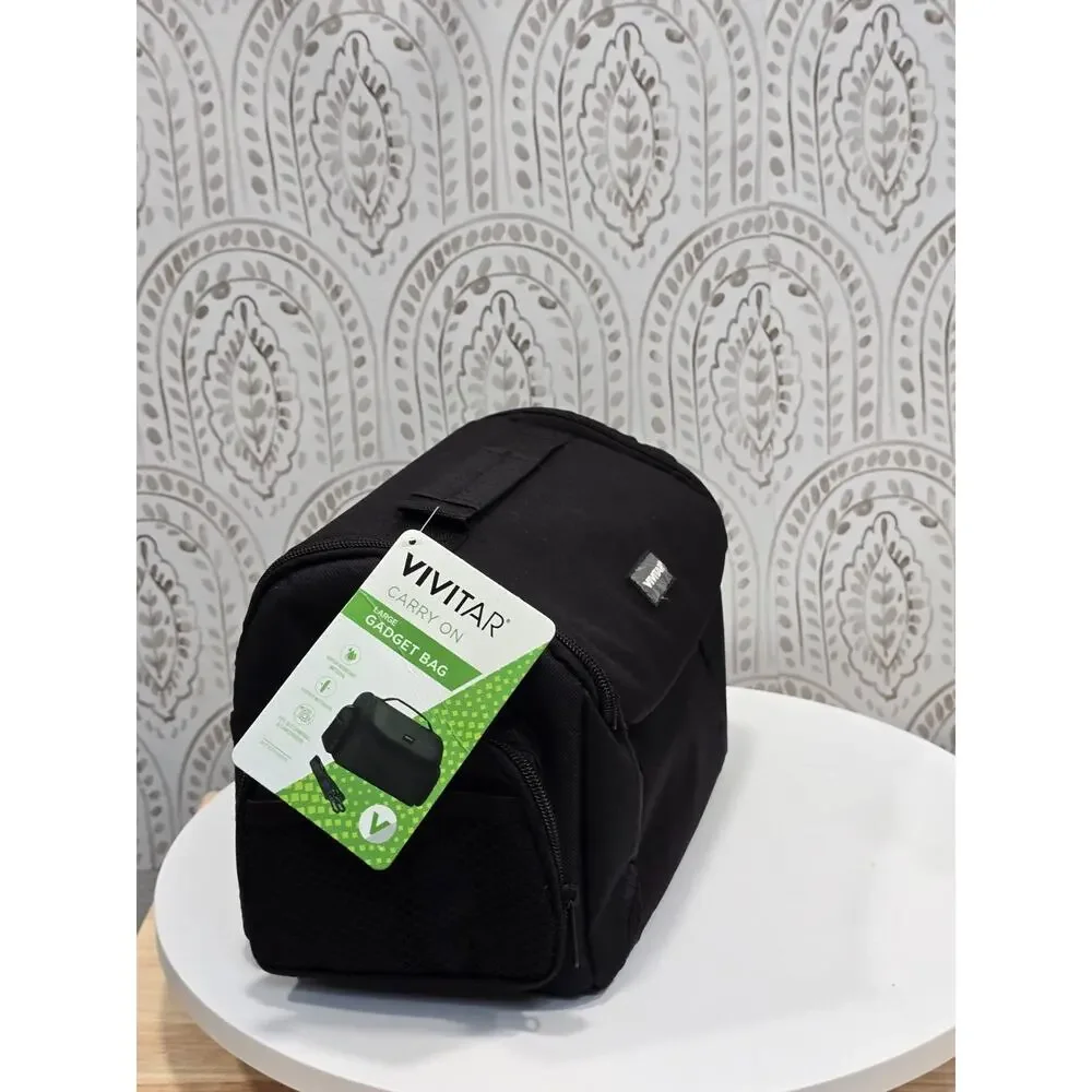 Vivitar VIV-DC-69 Large Gadget Camera Bag Black Adjustable Shoulder Strap